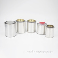 Latas de pegamento de pintura industrial de metal redondo que empaca latas de hojalata